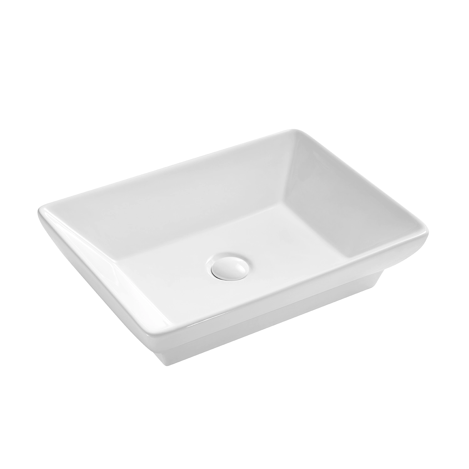 22-inch rectangular white porcelain vessel sink premium vitreous china bathroom countertop basin